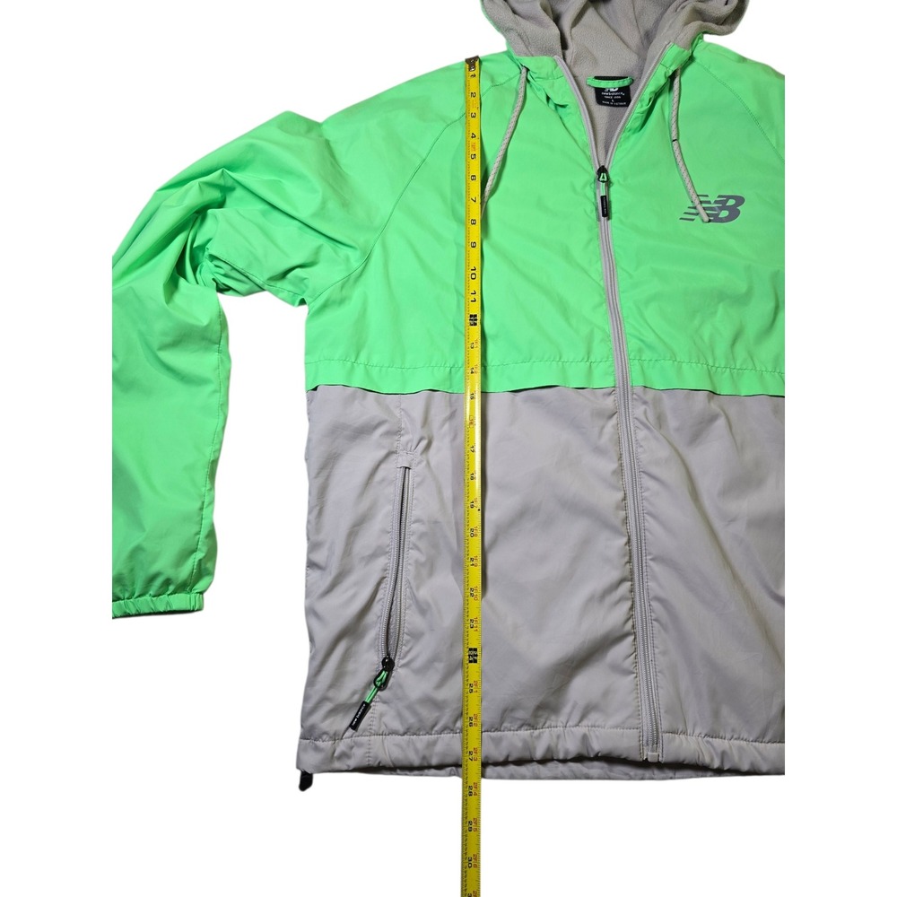 New Balance Green Grey Windbreaker Jacket L - Picture 5 of 7